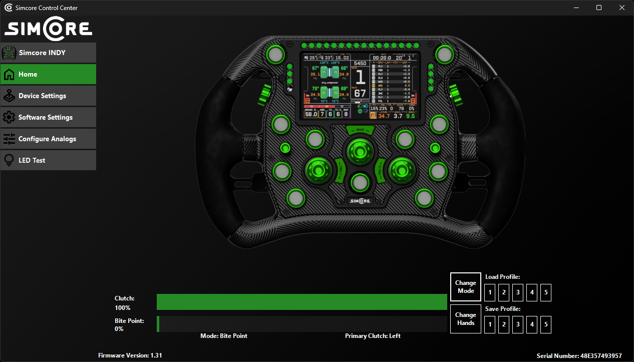 SimCore Control Center screenshot